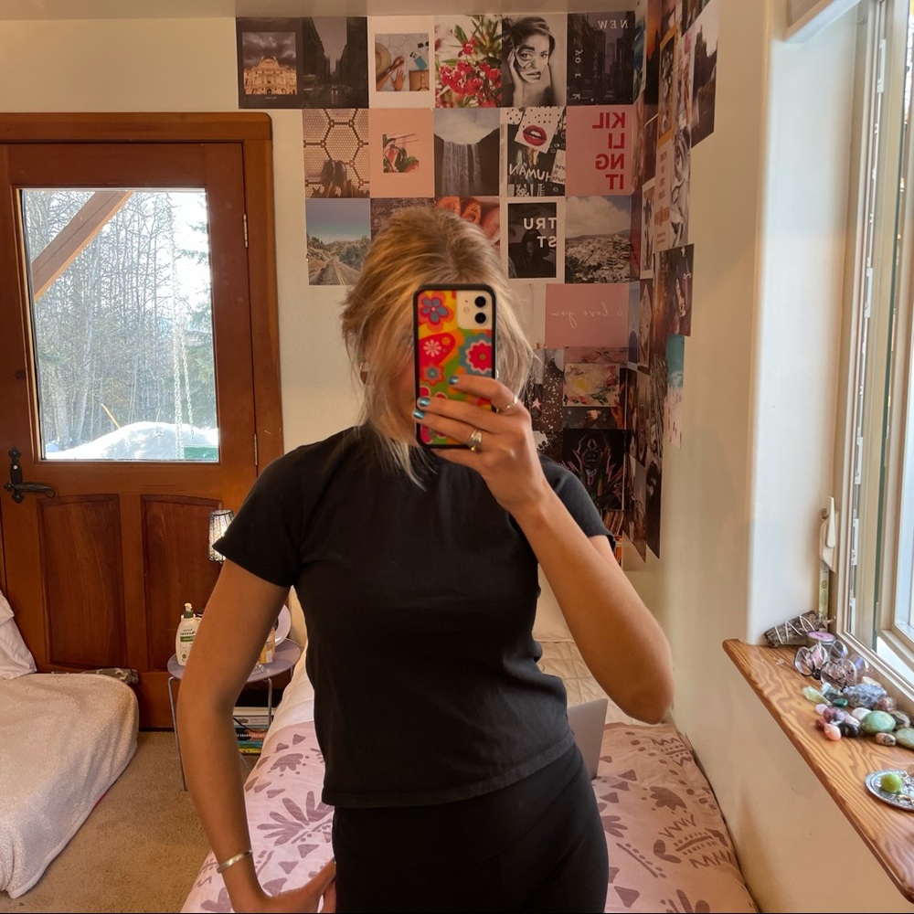 Brandy Melville black Helen top